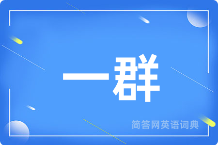 一群用英语怎么说,一群的英语翻译 一群
