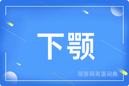 下颚用英语怎么说,下颚的英语翻译 下颚