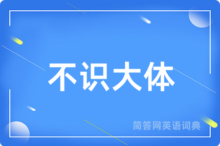 不识大体