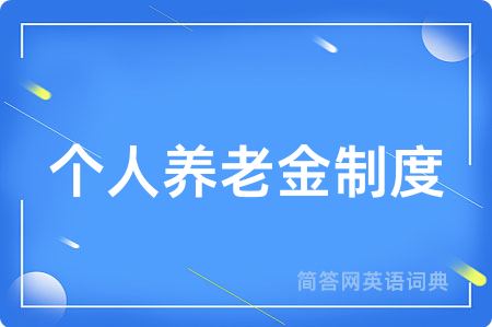 个人养老金制度用英语怎么说,个人养老金制度的英语翻译 个人养老金制度