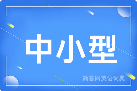中小型用英语怎么说,中小型的英语翻译 中小型