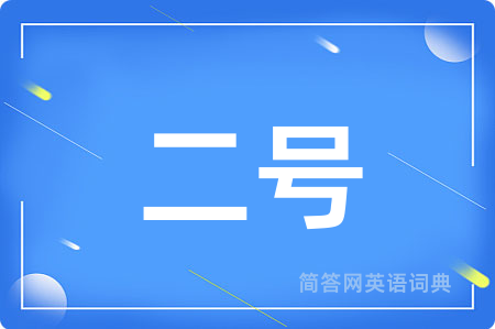 二号用英语怎么说,二号的英语翻译 二号