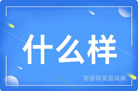 什么样用英语怎么说,什么样的英语翻译 什么样