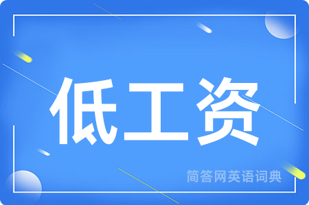 低工资用英语怎么说,低工资的英语翻译 低工资