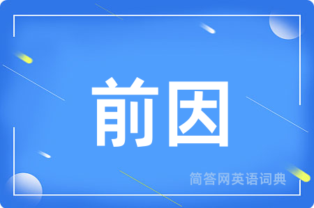 前因用英语怎么说,前因的英语翻译 前因
