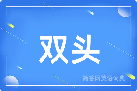 双头用英语怎么说,双头的英语翻译 双头