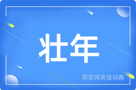 壮年用英语怎么说,壮年的英语翻译 壮年