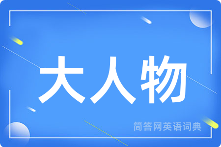 大人物用英语怎么说,大人物的英语翻译 大人物