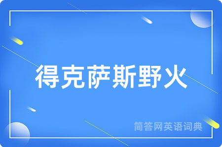 得克萨斯野火用英语怎么说,得克萨斯野火的英语翻译 得克萨斯野火