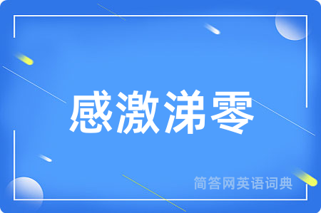 感激涕零用英语怎么说,感激涕零的英语翻译 感激涕零