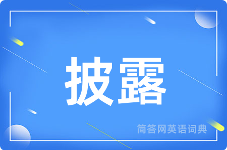 披露用英语怎么说,披露的英语翻译 披露