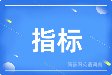 指标用英语怎么说,指标的英语翻译 指标