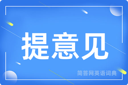 提意见