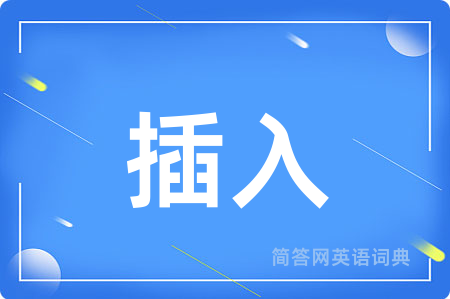 插入用英语怎么说,插入的英语翻译 插入