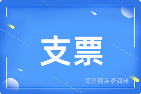 支票用英语怎么说,支票的英语翻译 支票