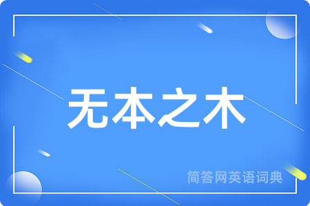 无本之木