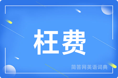 枉费