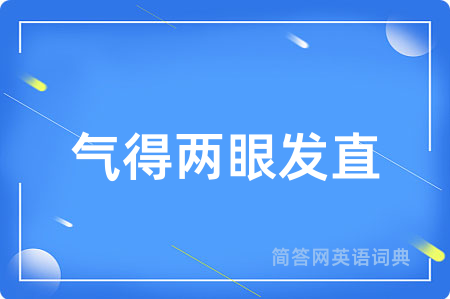 气得两眼发直