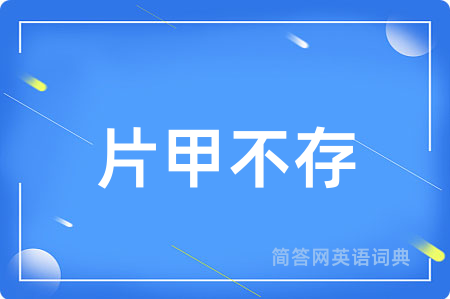 片甲不存