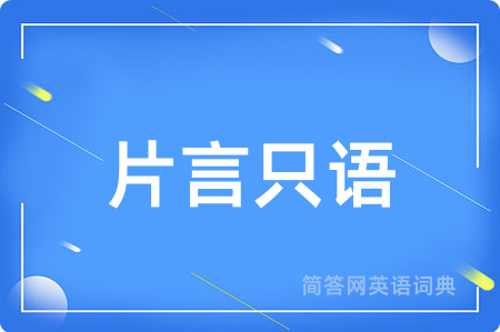 片言只语