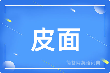皮面用英语怎么说,皮面的英语翻译 皮面