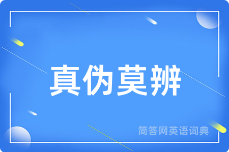 真伪莫辨用英语怎么说,真伪莫辨的英语翻译 真伪莫辨