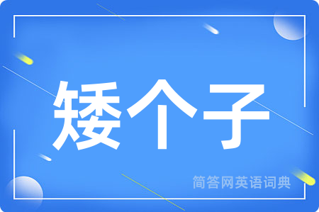 矮个子用英语怎么说,矮个子的英语翻译 矮个子