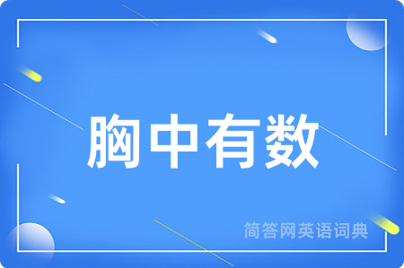 胸中有数用英语怎么说,胸中有数的英语翻译 胸中有数