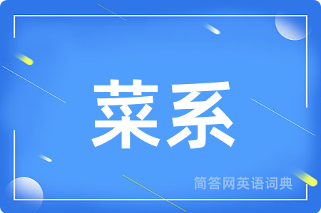 菜系用英语怎么说,菜系的英语翻译 菜系