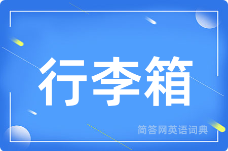 行李箱用英语怎么说,行李箱的英语翻译 行李箱