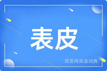 表皮用英语怎么说,表皮的英语翻译 表皮