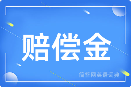 赔偿金用英语怎么说,赔偿金的英语翻译 赔偿金