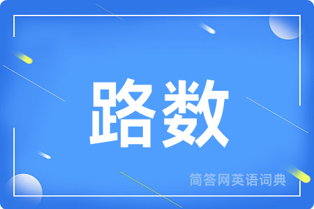路数