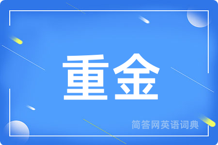 重金用英语怎么说,重金的英语翻译 重金