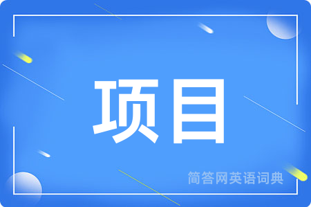 项目用英语怎么说,项目的英语翻译 项目