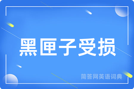 黑匣子受损用英语怎么说,黑匣子受损的英语翻译 黑匣子受损