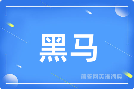 黑马用英语怎么说,黑马的英语翻译 黑马