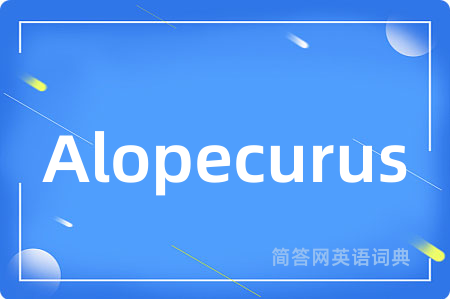 Alopecurus是什么意思,Alopecurus的中文翻译 Alopecurus