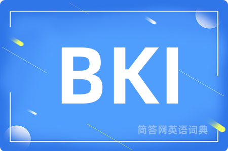 BKI是什么意思,BKI的中文翻译 BKI