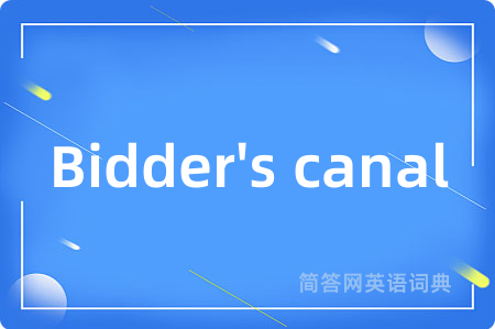 Bidder's canal
