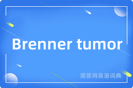 Brenner tumor是什么意思,Brenner tumor的中文翻译 Brenner tumor