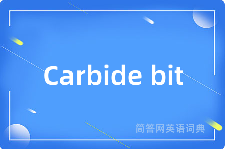 Carbide bit