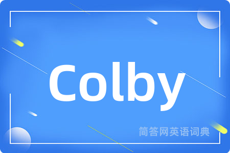 Colby是什么意思,Colby的中文翻译 Colby