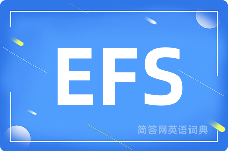 EFS是什么意思,EFS的中文翻译 EFS