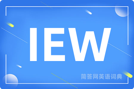 IEW是什么意思,IEW的中文翻译 IEW