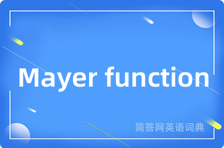 Mayer function