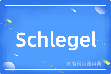 Schlegel是什么意思,Schlegel的中文翻译 Schlegel
