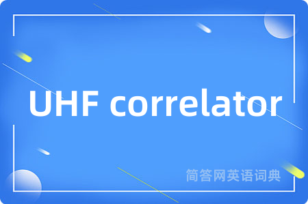 UHF correlator
