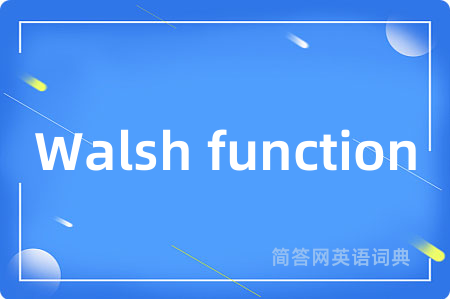 Walsh function