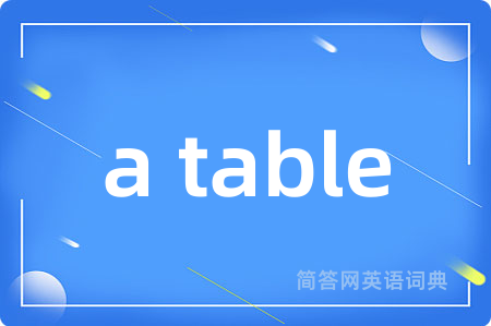 a table